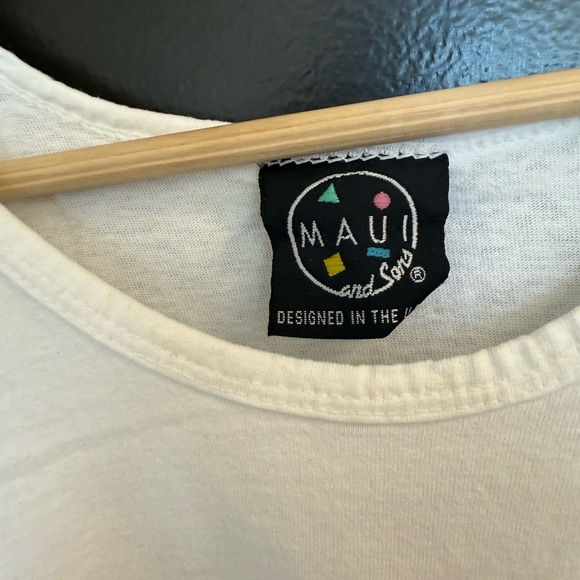 Maui and Sons VINTAGE L “Don’t mess with Texas” cotton White Tank - Picture 3 of 11